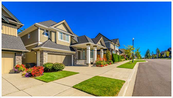 A street in the suburbs